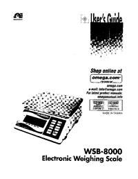 Thumbnail of document Manual - WSB-8015 Bench Top Weigh Scale for Low Weight Capacities